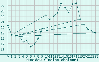 Courbe de l'humidex pour Castres-Nord (81)