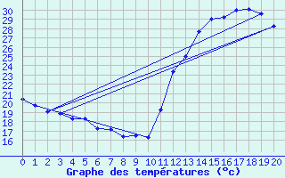 Courbe de tempratures pour Caiponia