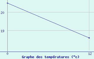 Courbe de temp�ratures pour Nueve De Julio
