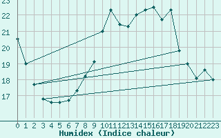 Courbe de l'humidex pour Zurich Town / Ville.