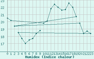 Courbe de l'humidex pour Tholey