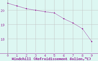 Courbe du refroidissement olien pour Feijo