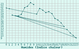 Courbe de l'humidex pour Neu Ulrichstein