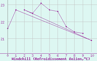 Courbe du refroidissement olien pour Ajiro