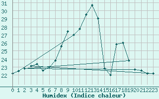 Courbe de l'humidex pour Berne Liebefeld (Sw)