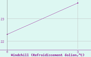 Courbe du refroidissement olien pour Dalanzadgad