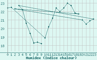 Courbe de l'humidex pour Pointe de Chassiron (17)