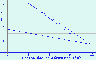 Courbe de tempratures pour Ruteng / Satartacik