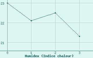 Courbe de l'humidex pour Sariena, Depsito agua