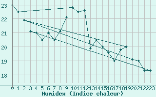 Courbe de l'humidex pour Albi (81)