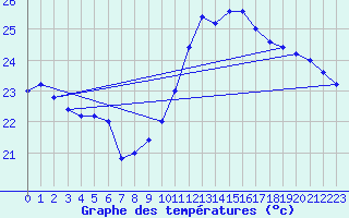 Courbe de tempratures pour Torino / Bric Della Croce