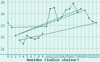 Courbe de l'humidex pour Pointe de Chassiron (17)