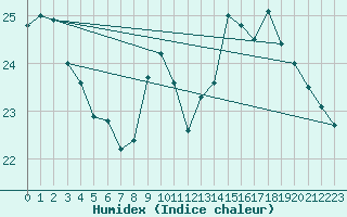 Courbe de l'humidex pour Saint-Ciers-sur-Gironde (33)