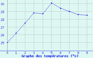 Courbe de tempratures pour Umphang