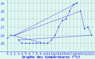 Courbe de tempratures pour Leticia / Vasquez Cobo