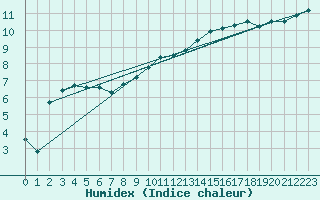 Courbe de l'humidex pour Offenbach Wetterpar