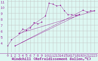 Courbe du refroidissement olien pour Rochefort Saint-Agnant (17)