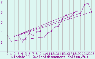 Courbe du refroidissement olien pour la bouée 6200093