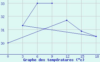 Courbe de tempratures pour Borhanuddin