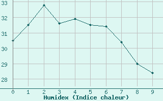 Courbe de l'humidex pour Mount Stuart