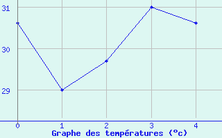 Courbe de tempratures pour Mertouek