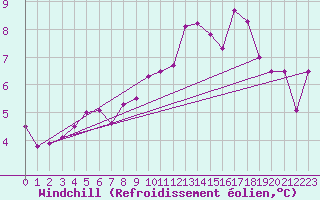 Courbe du refroidissement olien pour Neu Ulrichstein