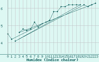 Courbe de l'humidex pour Ble - Binningen (Sw)