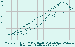 Courbe de l'humidex pour Neu Ulrichstein