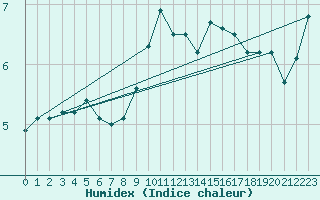 Courbe de l'humidex pour Le Puy - Loudes (43)