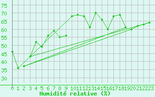 Courbe de l'humidit relative pour Harstena