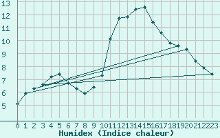 Courbe de l'humidex pour Pertuis - Grand Cros (84)