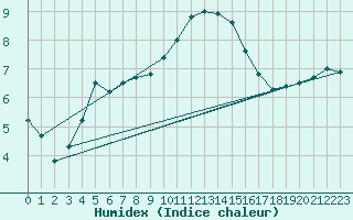 Courbe de l'humidex pour Soltau