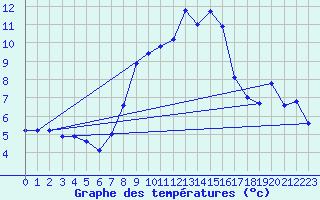 Courbe de tempratures pour Dachsberg-Wolpadinge