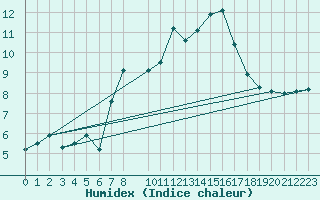 Courbe de l'humidex pour Birx/Rhoen