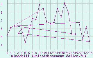Courbe du refroidissement olien pour Brenner Neu