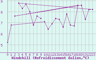 Courbe du refroidissement olien pour Wiener Neustadt
