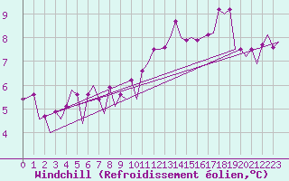 Courbe du refroidissement olien pour Platform P11-b Sea