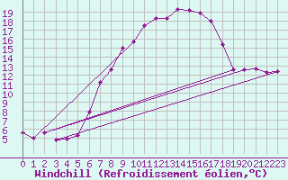 Courbe du refroidissement olien pour Neuhaus A. R.