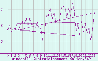 Courbe du refroidissement olien pour Cork Airport