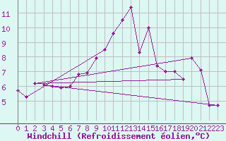 Courbe du refroidissement olien pour Weihenstephan