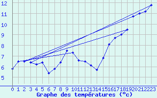 Courbe de tempratures pour Wels / Schleissheim