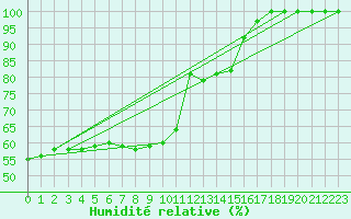 Courbe de l'humidit relative pour Michelstadt-Vielbrunn