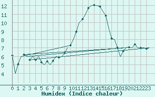 Courbe de l'humidex pour Neuburg / Donau