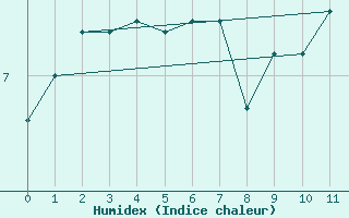 Courbe de l'humidex pour Mount Baw Baw