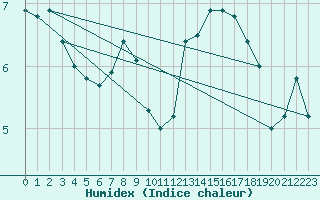 Courbe de l'humidex pour Neuhutten-Spessart