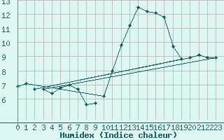 Courbe de l'humidex pour Aigrefeuille d'Aunis (17)