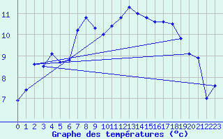 Courbe de tempratures pour Nexoe Vest
