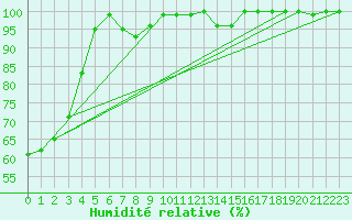 Courbe de l'humidit relative pour Banatski Karlovac