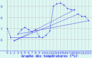 Courbe de tempratures pour Heino Aws