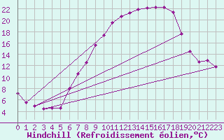 Courbe du refroidissement olien pour Offenbach Wetterpar